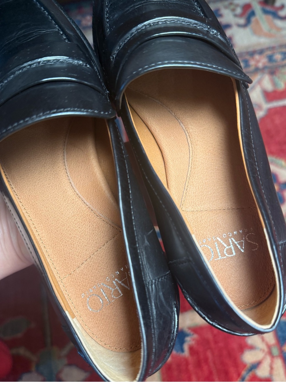 SARTO By Franco Sarto Black Leather Penny Loafers - Picture 14 of 16